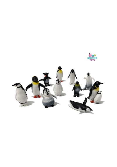 12'li Kaliteli Mini Et Dolgulu Penguen Figür Oyuncaklar 5 Cm.