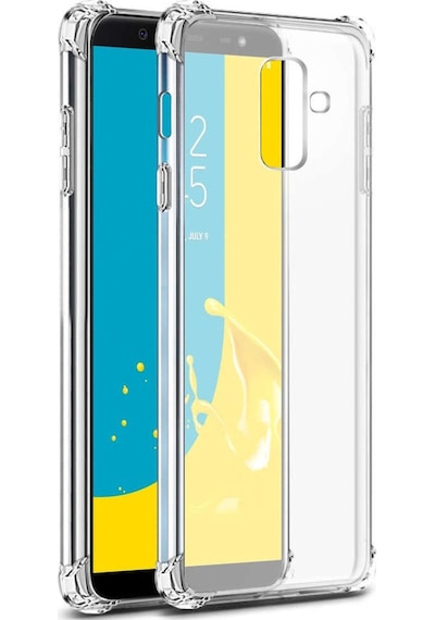 Samsung Uyumlu Galaxy J8 Shockproof Ultra Koruyucu Seffaf Sert Silikon K 455935793