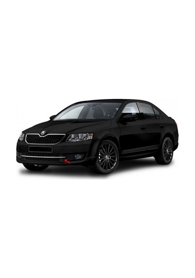 Skoda Octavia A7 2013 Ve Üzeri Krom Ön Tampon Çıtası Tek Parça Paslanmaz Çelik