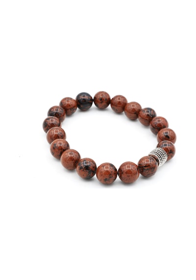 Hakiki Doğal Mahogany Obsidyen Taşı Bileklik 003 Kahverengi
