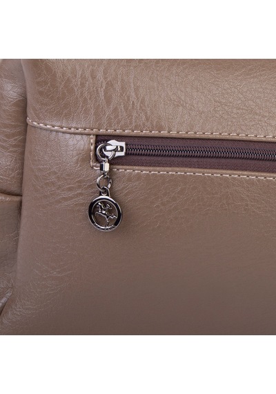 Nas Bag Çok Gözlü Yumuşak Ve Hafif Yapılı Çift Askılı Omuz Ve Çapraz Çanta 30x24 Cm Vizon Kahve Victoria Diğer