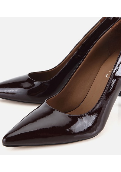 Hotiç Kadın Rugan Deri Bordo Yüksek İnce Topuklu Stiletto 01ayh335620a780 01ayh335620a780