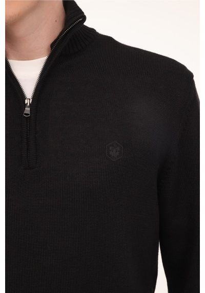 Lumberjack Pullover Half Zıp Siyah Erkek Kazak Siyah