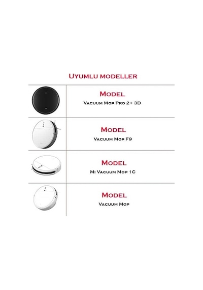 Xiaomi Uyumlu 1C Vacuum Mop (Stytj01Zhm)-Dreame F9 Uyumlu Yedek Fırça Hepa Filtre Mop Seti-10 Parça - ekstore456789