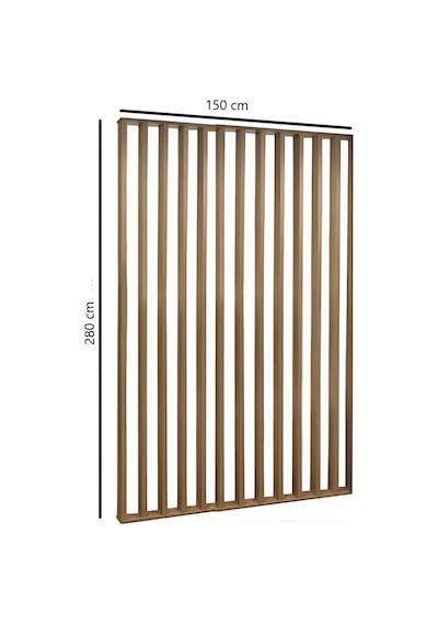 150cm X 280cm Masif Ahşap Çıtalı Paravan Oda Ayırıcı Seperatör Duvar Dekor 150cm X 280cm