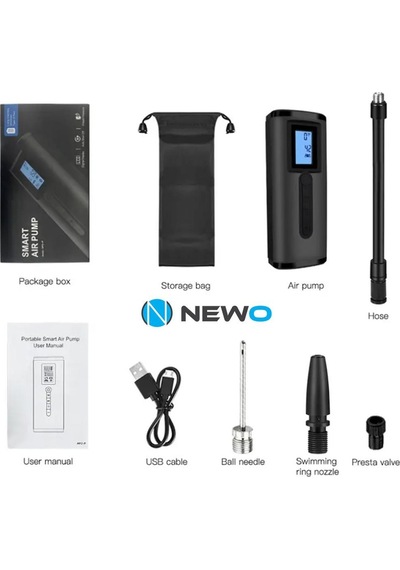 Newo Şarjlı Lastik Şişirme Pompası Işıklı Ap2-p