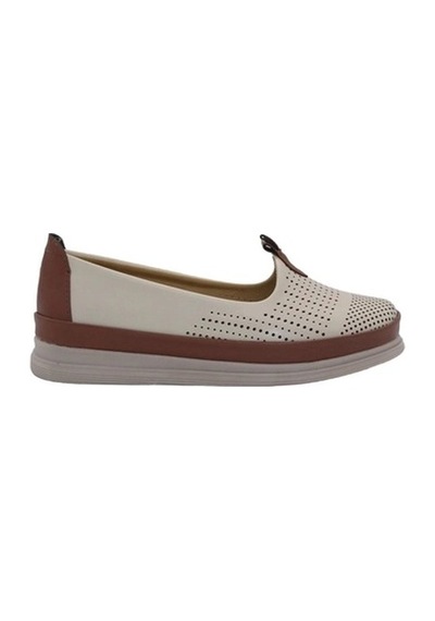 Mergenshoes Esa 028 Bej Taba Rahat Taban Kadın Günlük Ayakkabı Ten