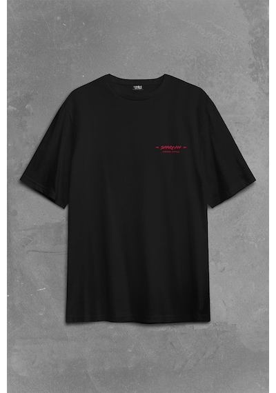Spartan Extreme Fitness Halter Gym Bodybuilding Sırt Ön Baskılı Oversize Tişört Unisex T-shirt 001