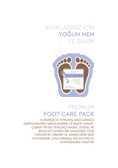 Mjcare Premium Foot Care Pack - Nemlendirici Çorap Tipi Ayak Bakım Maskesi 10'lu
