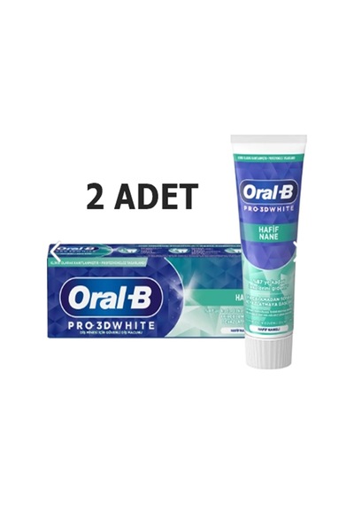 Oral-B Pro 3D White Hafif Nane Diş Macunu 2 x 75 ML