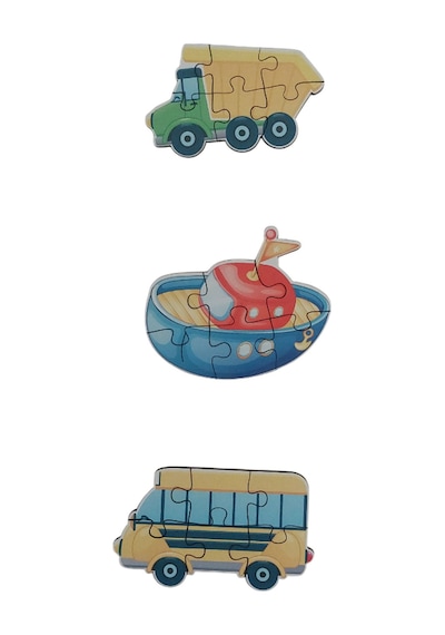 Araçlar Vehicles / 13 Adet Puzzle Yapboz Puzzle / 82 Parça