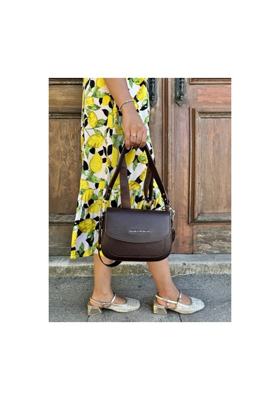 Just Polo Kadın Orta Boy Ayarlanabilir Çapraz Askılı Günlük Kullanıma Uygun El & Omuz Çantası Shoulder Bag Kahverengi