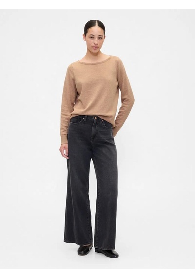 Gap 791281000 V-bella Boatneck Kadın Kazak Kahverengi