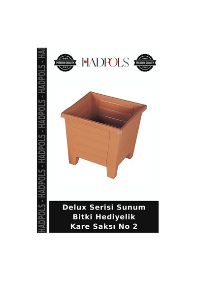 Delux Serisi Sunum Bitki Hediyelik Kare Saksı No 2