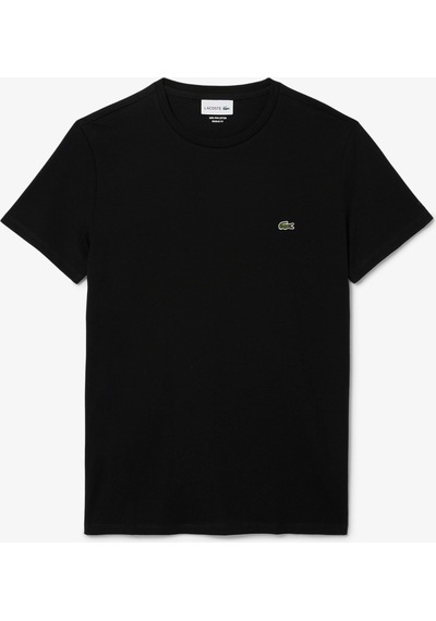 Lacoste Erkek Regular Fit Bisiklet Yaka T-shirt Siyah