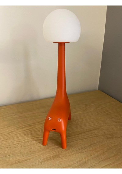 Ilgaz Zürafa Şekli Şarj Edilebilir Bluetoothlu Atmosfer Led Masa Lambası Çocuk Odası Çalışma Masası Bebek Odası Turuncu