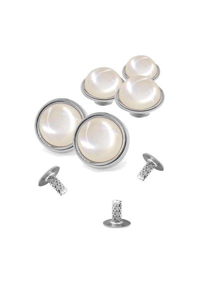 20 Adet Yarım Yuvarlak 15mm İnci Çakma Rivet