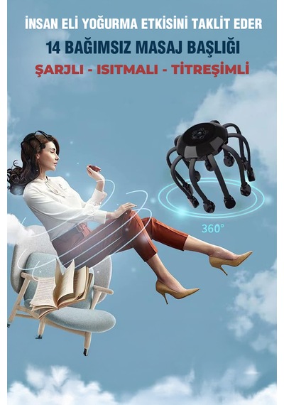 Robo Ahtapot Masaj Cihazı siyah