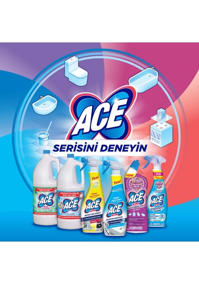 Ace Çamaşır Suyu İçermez Ultra Köpük Banyo + Mutfak + Çok Amaçlı 3 x 700 ML
