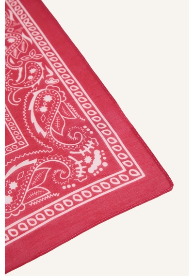 Defacto Kadın Desenli Pamuklu Bandana N7447az26smrd43 Kırmızı-rd43