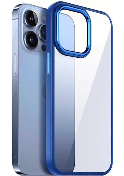 Apple Uyumlu iPhone 13 Pro Max Kılıf Zore Krom Kapak Kırmızı