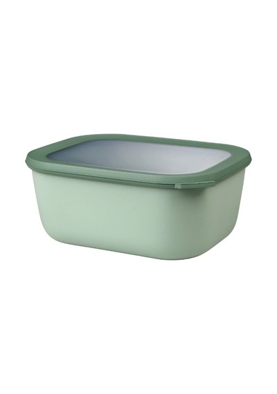 Multi Bowl Cirqula Rectangular Saklama Kabı 3000 Ml Yeşil-7524 Nordic Sage
