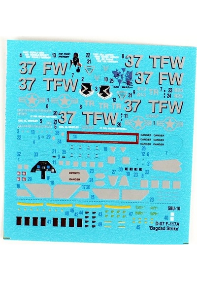 Mistercraft E007 1/72 F-117a Bagdad Strike Savaş Uçağı Plastik Model Kiti-51253