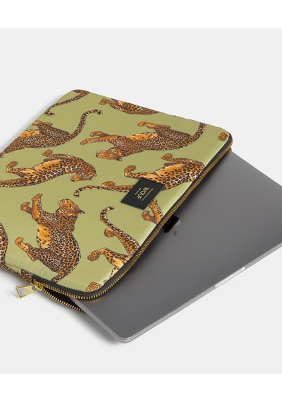 Wouf Avo Leopard 13" & 14" Kadın Laptop Kılıfı Ss260037 34,5x24,5x2 Cm Yeşil