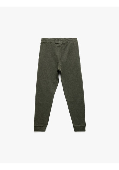 Koton Beli Lastikli Cep Detaylı Şardonlu Okul Jogger Eşofman Altı Yeşil 7wkb40036tk