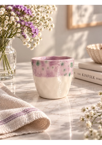 Dokulu Espresso Fincanı Yeşil - Mor