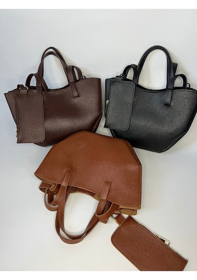 Öznora Pinterest Model Mini Cüzdanlı Omuz Çantası Turuncu