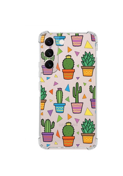Prinrify Samsung Galaxy S22 Plus Uyumlu Water Color 4 Baskılı Şeffaf Köşe Korumalı Antişok Kılıf