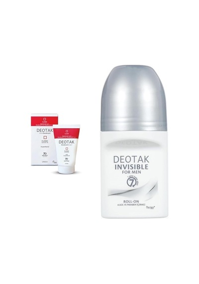 Deotak Normal Ciltler İçin Klasik Krem Deodorant 35 Ml X Deotak Erkekler İçin Invisible Roll-on Deodorant 35 Ml