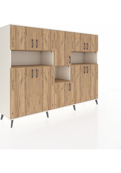 Hyperion Dolap 14 Raflı 10 Kapaklı 220x44x163 Aytaşı-çam Aytaşı-çam