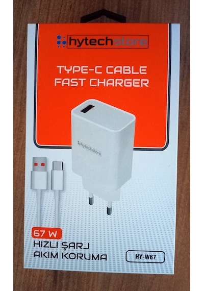 Hytech Store HY-W67 Type-c 67 W Hızlı Şarj Adaptörü