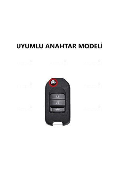 Honda Civic Accord Cr-v Hr-v 3 Tuşlu Parlak Elmas Kesim Tpu Anahtar Kılıfı Pembe