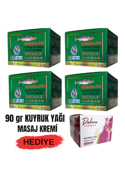 Dehre Lokman Gardajin Alabalık Yağı Kremi 4 x 70 G + Kuyruk Yağı Masaj Kremi
