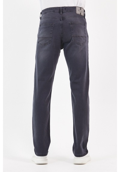 Digital Jeans Normal Kesim Fermuarlı Geniş Paça Yüksek Bel Erke Gri Açık Gri