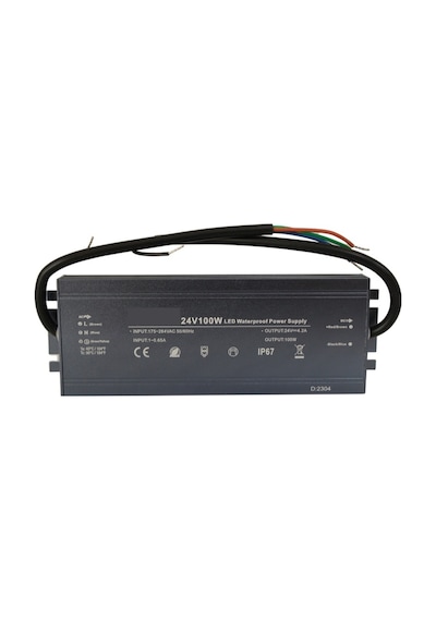 HazarLed 24 Volt 4,2 Amper Ip67 Su Geçirmez Dış Cephe Led Adaptör 100 Watt