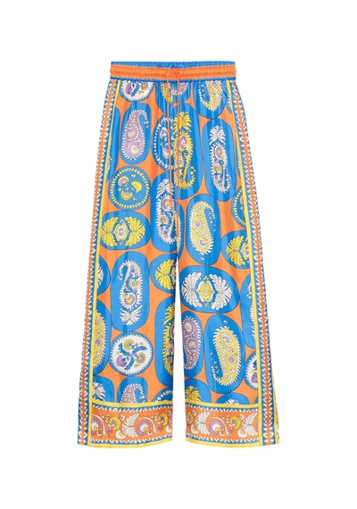 Alemais Şık Geniş Paça Pantolon Mavi