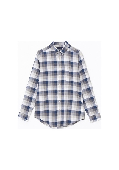 Lcwaıkıkı Classic Bej Regular Fit Uzun Kollu Ekose Poplin Erkek Gömlek