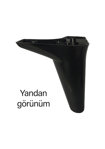 4 Adet Zelve 12 Cm Siyah Lüx Mobilya Kanepe Sehpa Ünite Koltuk Ayağı Baza Ayak