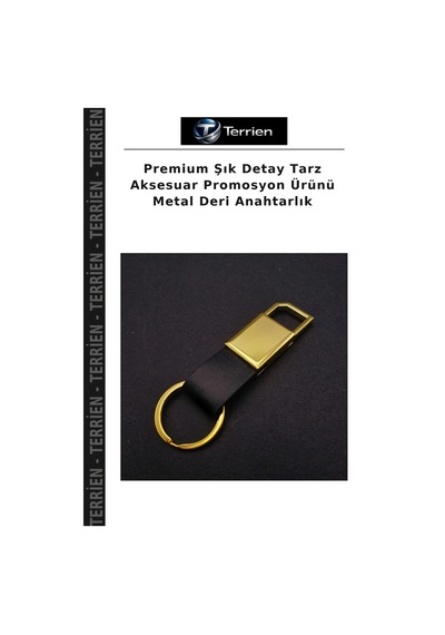 Premium Şık Detay Tarz Aksesuar Promosyon Ürünü Metal Deri Anahtarlık