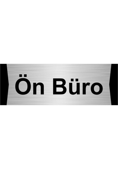 Ön Büro 7x20cm Gümüş Renk Metal Yönlendirme Levhası