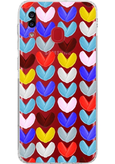 Samsung Galaxy A20 İle Uyumlu Water Color 1 Kamera Korumalı Şeffaf Kılıf Şeffaf