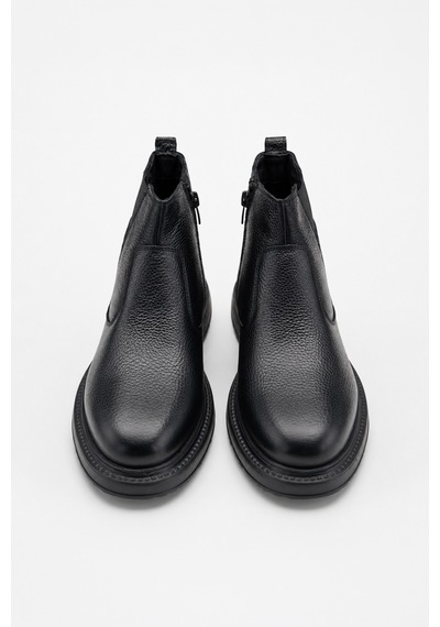 Morven Erkek Siyah Casual Fermuarlı Yarım Bot 26ks005001001 Siyah