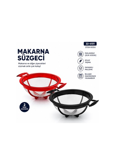 Küçük Makarna Süzgeci Plastik 4741 Adaçayı