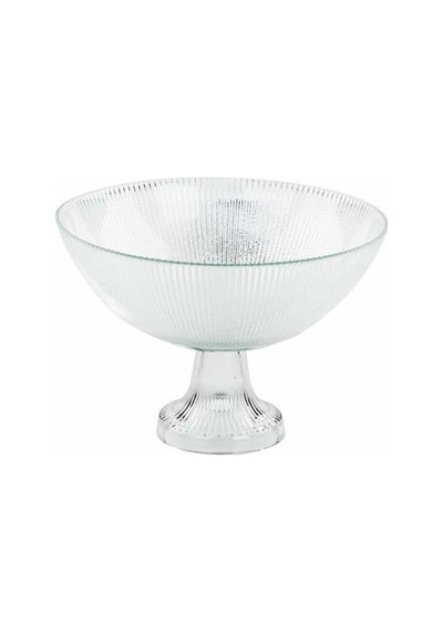 Sigma Ayaklı Sunumluk Oval Cam Sade 22 Cm Sensu Sgm12091 Beyaz