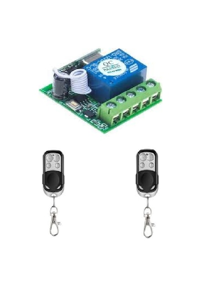 Rf Kontrol Cihazı Röle Kartı 1 Kanallı 2 Kumandalı Kepenk Garaj