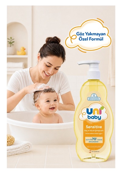 Uni Baby Sensitive Saç Ve Vücut Sampuanı 900 Ml X 2 Adet Tüm Saçlar